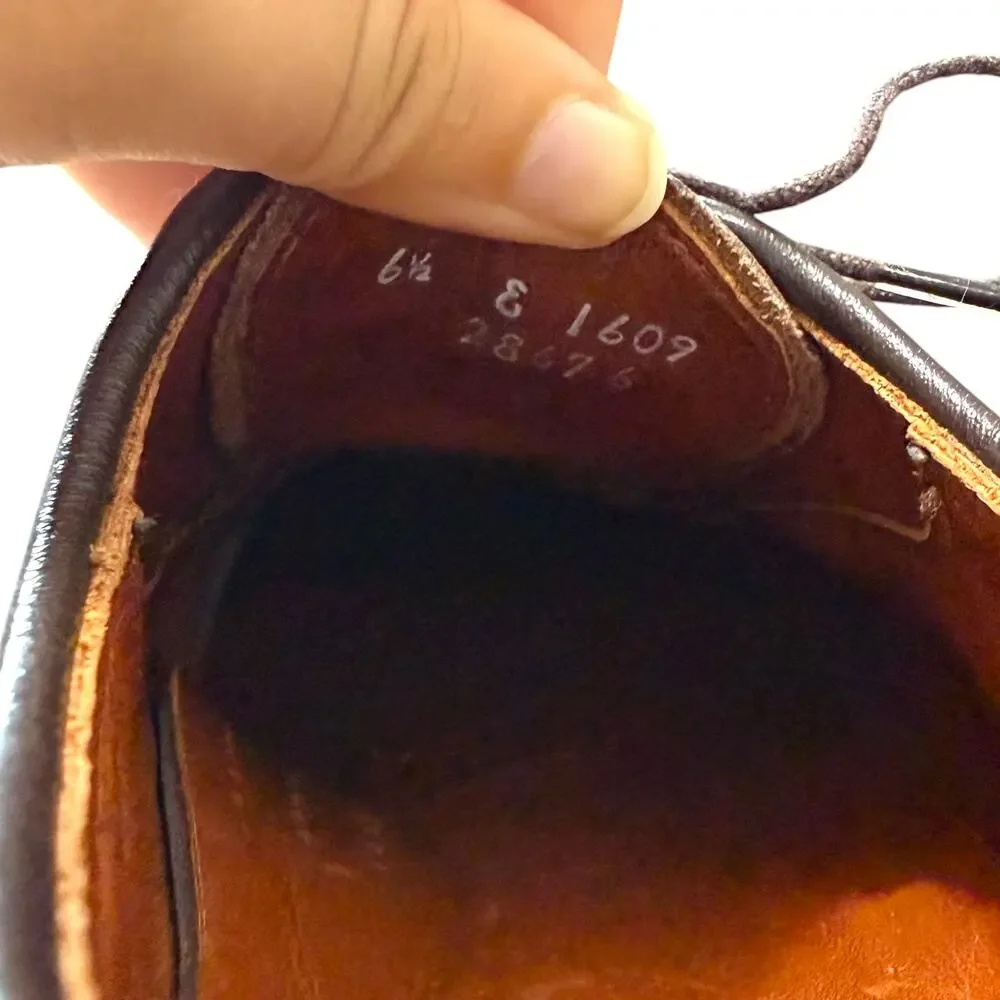 Allen Edmonds Ashton Slip Toe Derby Shoes Men's Sz 6.5 Brown Lace Up Corpcore